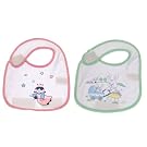 Baby Girls Fairy/Rabbit Design Bib with Velcro Strap (Pack of 2)