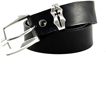 Tobacco Road Rocker Cross Hasp Buckle Italian Leather Belt Belt Size: 40