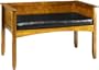 Hawthorne Window Seat, BLACK LEATHER, OAK