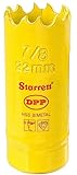 Starrett DH0078 Bi-Metal Dual Pitch Professional Hole Saw, HSS Teeth, 7/8 Diameter, 1-5/8 Cutting De