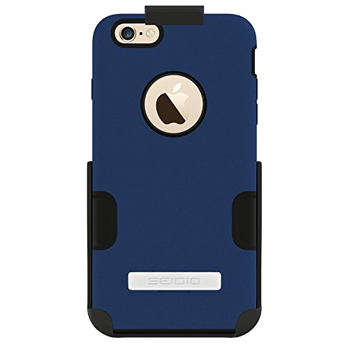 Seidio DILEX Case with Metal Kickstand and Holster Combo for Apple iPhone 6 Plus- Retail Packaging - Royal Blue