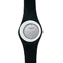Cacharel - Montre Femme Manchette Acier - CW5301AR4 - Quartz Analogique - Cadran Noir - Bracelet Cuir Noir