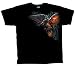 Flamed Raven T-shirt Flaming Bird Fantasy