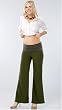 The Olian Over/Under the Belly Rayon Gab Pant The Olian Over/Under the Belly Rayon Gab Pant
