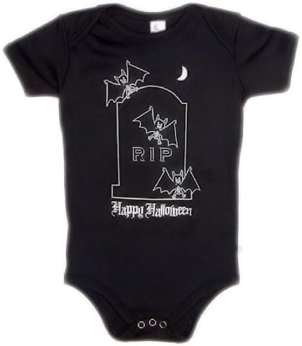 R.I.P. Happy Halloween - Silly Baby Bodysuit, Black, 3 - 6 Months [Apparel]