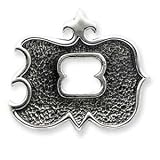 Sterling Silver Antiqued Gothic Initial D Pendant