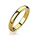 Bling Jewelry Gold Plated Tungsten Wedding Band 4mm