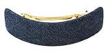 L. Erickson USA Rectangle Volume Barrette - Sueded Denim