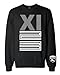 FTD Apparel Men's 11 bred 11 xi Grey Shoes Crew Neck Sweater