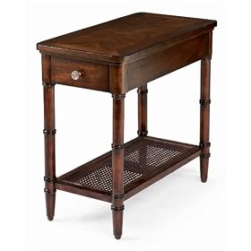 Bernhardt Furniture Sale 569-122 Banks Chairside Table in Textured Antique Pewter
