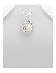 CZ Pendant Necklace In 92.5 Sterling Silver