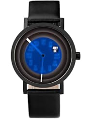 Projects Unisex Foretell 40MM Timepiece Wrist Watch w/Black Leather Band (Black)