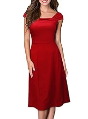 Summer Square Neck Fitted Ruched Lace Stretchy Pleated Vintage Cotton/Nylon/Spandex Cap Sleeves Cocktail Knee Length Bodycon Dress/Skater Dress/Club Dress/Evening Dress/Bridesmaid Dress/Prom Dress/Wed