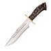 Magnum Bowie, Fancy Stag Handle, Plain, w/Leather Sheath