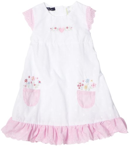 So La Vita Girls 4-6x Eyelet Flower Pocket Dress