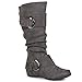 Journee Collection Womens Extra Wide Calf Slouch Buckle Knee High Boots