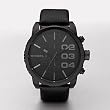 Diesel #DZ4216 Men's Large Round Black Ion Plated Chronograph Watch