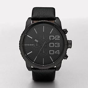 Diesel #DZ4216 Men's Large Round Black Ion Plated Chronograph Watch