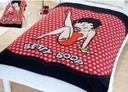 Betty Boop Polka Dot Fleece Blanket Throw OFFICIAL