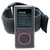 Fosmon  Premium Quality Microsoft Zune 4Gb / 8Gb Silicone Skin Case + Armband - White Clear