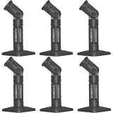 Videosecu 6 Black Satellite Studio Speaker Mounts / Brackets for Walls and Ceilings 1UP