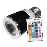 Platinum Music LED Color Changer E27 Lamp With Wireless Remote