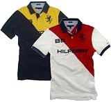 Tommy Hilfiger Mens Custom Fit Rugby Style Polo Shirt