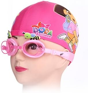 Cartoon Anti-fog Silicone Swimming Goggles Waterproof Glasses Coating glasses for Kids - Orange