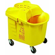 Continental 335-39YW, Institutional Wringer Combo Pack with Casters, 35 quart Capacity, 21-1/2" Length x 18-3/8" Width x 20-1/2" Height, Yellow (Case of 1)