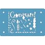 Fiskars 12-66367097 Mini ShapeBoss 4-Inch by 6-Inch Stencil, Congrats