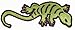 Green Reptile Lizard Patch Gecko Salamander Striped Embroidered Iron On Applique