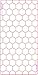 2 inch Hex Grid Stencil (Dot Pattern)