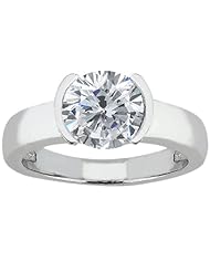 0.80 Ct Round H/I I1 Diamond 14K White Gold Ring