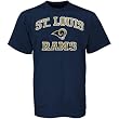 St. Louis Rams Navy Blue Heart and Soul T-shirt