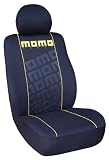 Front Low Back Car Truck SUV Bucket Seat Cover - MOMO Italy Style #6 Black/Yellow