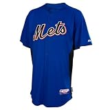 New York Mets Authentic COOL BASE Batting Practice MLB Baseball Jersey Size XL