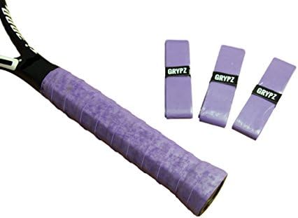GRYPZ X-Grip Racket Grip, 3-Pack - Replacement overgrip for Tennis, Squash, Badminton, Racquetball, Pickleball - Black, Blue, Yellow, Purple, Red - Look Good. Play Better.
