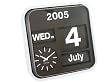 Karlsson Calendar Clock Big Flip, White