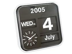 Karlsson Calendar Clock Big Flip, White
