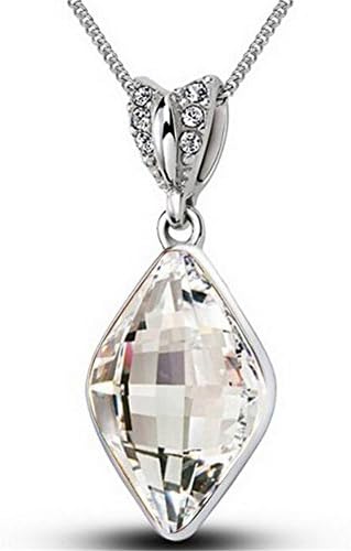 VVeda 2016 Design Austrian Crystal Heart-shaped Necklace Pendant Alloy Female Jewelry(E6)