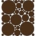 30 Chocolate Brown Polka Dot Peel & Stick Wall Stickers