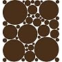 30 Chocolate Brown Polka Dot Peel & Stick Wall Stickers