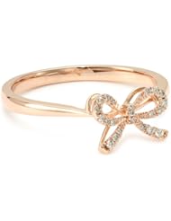 KC Designs "Trinkets" 14k Rose Gold and Diamond Baby Bow Ring