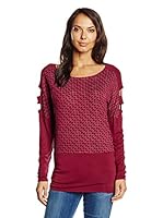 ZERGATIK Camiseta Manga Larga Mensa (Frambuesa)