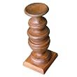 Handmade Elegant Wooden Candleholder With Natural Finish