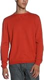 Claiborne by John Bartlett Men's Solid Cotton Sweater,Maple Leaf,Large