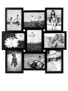 Black PUZZLE collage displays 9 5x7 photos - 5x7