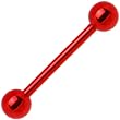Red Electro Titanium Barbell Tongue Ring