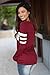 WILLTOO 2015 Womens Long Sleeve Round Neck Splice Shirt Blouse Tops (US Size:4, Red)