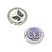Butterfly Purse Handbag Hook Folding Hanger Black Purple, Pack of 2